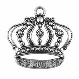 WYSIWYG 2pcs Antique Silver Color Tone 42x41mm Big Crown Charms Pendant For Jewelry Making DIY Jewelry Findings