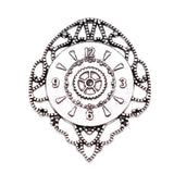 WYSIWYG 2pcs Antique Silver Color Tone 43x35mm Gear Clock Steampunk Charms Pendant For Jewelry Making DIY Jewelry Findings