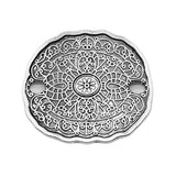 WYSIWYG 2pcs Carved Bracelet Connector Diy Jewelry Findings Accessories Charms Antique Silver Color 34x39mm