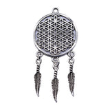 WYSIWYG 2pcs Charms Jewelry Findings Diy Accessories Dreamcatcher Pendant Antique Silver Color 29x64mm