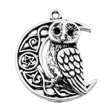 WYSIWYG 2pcs Charms Viking Owl Antique Silver Color Alloy DIY Jewelry Making Accessories 26x33mm