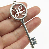WYSIWYG 2pcs/lot Jewelry Making DIY Handmade Craft Charms 2 Colors Antique Silver Color Antique Bronze Color 68x25mm Key Pendant