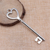 WYSIWYG 2pcs/lot Jewelry Making Handmade Craft Charms 2 Colors Antique Bronze Color 82mm Big Heart Key Pendant