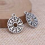 WYSIWYG 35pcs 15x18mm Antique Silver Color Chakra Charms Pendant For DIY Jewelry Making Handmade Jewelry Craft Findings