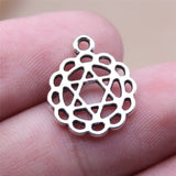WYSIWYG 35pcs 15x18mm Antique Silver Color Chakra Charms Pendant For DIY Jewelry Making Handmade Jewelry Craft Findings