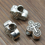 WYSIWYG 3pcs 14x11x7mm Cross Big Hole Bead Charm For European Charm Bracelets Cross Alloy Big Hole Beads Cross Big Hole Beads