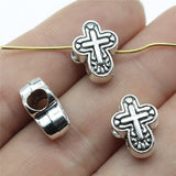 WYSIWYG 3pcs 14x11x7mm Cross Big Hole Bead Charm For European Charm Bracelets Cross Alloy Big Hole Beads Cross Big Hole Beads