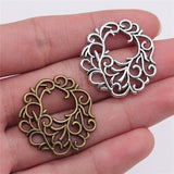WYSIWYG 3pcs 29x29mm Hollow Carved Flower Pendants Carved Flower Charm Pendants Flower Pendants Hollow Charm