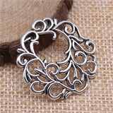WYSIWYG 3pcs 29x29mm Hollow Carved Flower Pendants Carved Flower Charm Pendants Flower Pendants Hollow Charm
