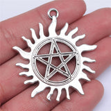 WYSIWYG 3pcs 30x26mm/49x45mm Sun Star Pendants Sun And Star Charm Star And Sun Charm Vintage DIY Accessories For Jewelry Making