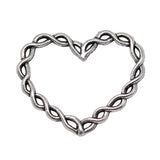 WYSIWYG 3pcs 33x28mm Antique Silver Color Antique Bronze Love Heart Pendants Heart Hollow Charm Pendants Hollow Heart Pendants