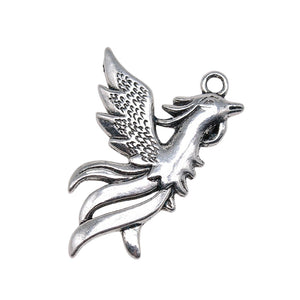 WYSIWYG 3pcs 35x22mm Bird Phoenix Charm Pendants For Jewelry Making Chinese Lucky Phoenix Pendants Charm Phoenix