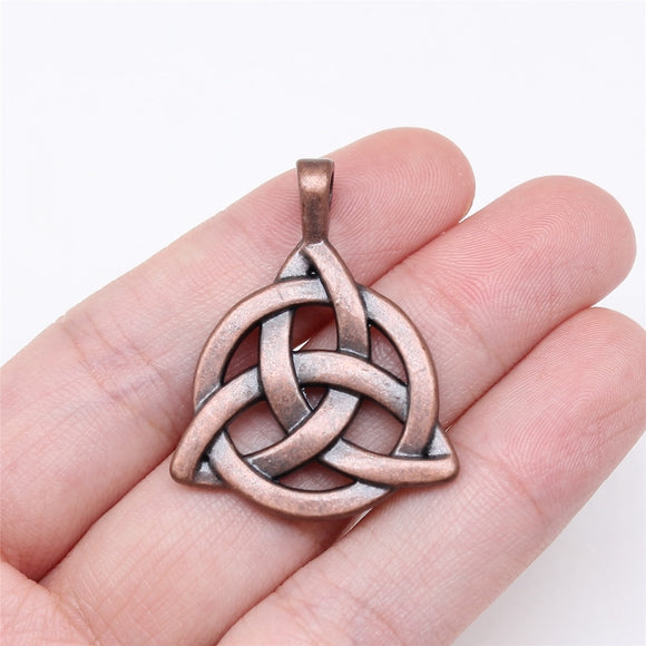 WYSIWYG 3pcs 35x27mm Pendant Triquetra Symbol Lucky Amulet Triquetra Symbol Charm Triquetra Symbol Amulet Pendants EF3688