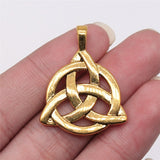 WYSIWYG 3pcs 35x27mm Pendant Triquetra Symbol Lucky Amulet Triquetra Symbol Charm Triquetra Symbol Amulet Pendants EF3688