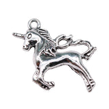 WYSIWYG 3pcs 37x28mm Pendant Big Lucky Horn Horse Big Size 3D Lucky Horn Horse Charm Pendants For Jewelry Making