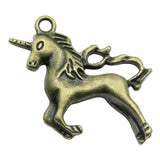 WYSIWYG 3pcs 37x28mm Pendant Big Lucky Horn Horse Big Size 3D Lucky Horn Horse Charm Pendants For Jewelry Making
