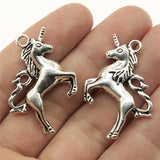 WYSIWYG 3pcs 37x28mm Pendant Big Lucky Horn Horse Big Size 3D Lucky Horn Horse Charm Pendants For Jewelry Making