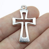 WYSIWYG 3pcs 38x22mm Cross Charms For Men Hollow Cross Charm Hollow Cross Pendant DIY For Jewelry Making