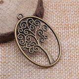 WYSIWYG 3pcs 40x27mm Pendant Oval Tree Oval Tree Charm Pendants For Jewelry Making Antique Silver Color Oval Tree Pendant Charm EF3729
