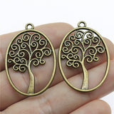 WYSIWYG 3pcs 40x27mm Pendant Oval Tree Oval Tree Charm Pendants For Jewelry Making Antique Silver Color Oval Tree Pendant Charm EF3729