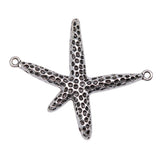3 colgantes con forma de estrella de mar de 40 x 33 mm para bisutería (ef4471)