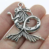 WYSIWYG 3pcs 40x41mm 3 Colors Antique Gold Color Antique Silver Color Antique Bronze Big Mermaid Charms Pendant Charms
