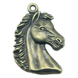 WYSIWYG 3pcs 43x29mm Horse Head Pendant Horse Head Pendant For DIY Jewelry Making Horse Head Charm