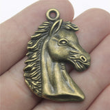 WYSIWYG 3pcs 43x29mm Horse Head Pendant Horse Head Pendant For DIY Jewelry Making Horse Head Charm