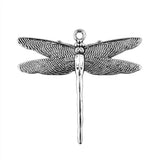WYSIWYG 3pcs 43x47mm Pendant Dragonfly Dragonfly Charm Pendants For Jewelry Making Antique Silver Color Dragonfly Pendants