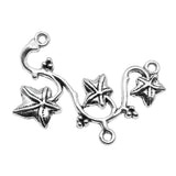 3pcs 48x29mm Flower Branch Charms Connector Flower Branch Connector Charms Flower Charms Connector For Bracelet Making