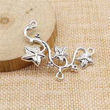 3pcs 48x29mm Flower Branch Charms Connector Flower Branch Connector Charms Flower Charms Connector For Bracelet Making
