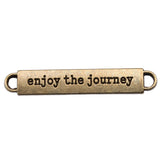 3pcs 49x8mm Enjoy The Journey Charm For Bracelet Making 2 Colors Travel Souvenirs Gifts Charms EF4330