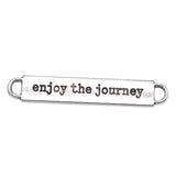 3pcs 49x8mm Enjoy The Journey Charm For Bracelet Making 2 Colors Travel Souvenirs Gifts Charms EF4330