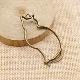 WYSIWYG 3pcs 53x27mm Charm Hollow Cat 3 Colors Hollow Cat Charms Hollow Cat Pendant Charms For Jewelry Making