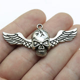 WYSIWYG 3pcs 56x26mm 2 Colors Angel Wings Skeleton Charm Pendant For Jewelry Making Findings
