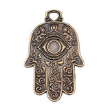 WYSIWYG 3pcs Antique Silver Color Large Hollow Hamsa Hand Charms With Eyes Hand Pendant Making Jewelry supplies Handmade 48x31mm EF3928