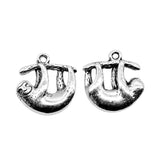 WYSIWYG 3pcs Charms Sloth Antique Silver Color 20x20mm Metal Alloy Jewelry DIY Accessories