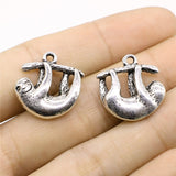 WYSIWYG 3pcs Charms Sloth Antique Silver Color 20x20mm Metal Alloy Jewelry DIY Accessories