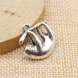 WYSIWYG 3pcs Charms Sloth Antique Silver Color 20x20mm Metal Alloy Jewelry DIY Accessories