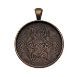 WYSIWYG 3pcs Fit 30mm Round Simple Style Cabochon Pendant Base Setting For Jewelry Making DIY Necklace Making