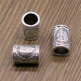 WYSIWYG 3pcs Viking Symbol Hair Braid Beard Dreadlock Beads Rings Tube Beads For Jewelry Making 11x15mm Jewelry Accessories