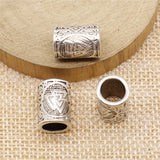 WYSIWYG 3pcs Viking Symbol Hair Braid Beard Dreadlock Beads Rings Tube Beads For Jewelry Making 11x15mm Jewelry Accessories