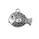 WYSIWYG 3pcs/lot Tropical Fish Charms Pendant Diy Metal Jewelry Making Antique Silver Color 16x20mm