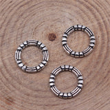 WYSIWYG 40pcs 10x10mm Antique Silver Color Circle Charms Pendant For Jewelry Making DIY Jewelry Findings