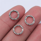 WYSIWYG 40pcs 10x10mm Antique Silver Color Circle Charms Pendant For Jewelry Making DIY Jewelry Findings