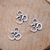 WYSIWYG 40pcs 10x10mm Charms Yoga Om Jewelry Making DIY Handmade Craft For Bracelet Necklace