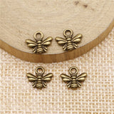 WYSIWYG 40pcs 10x11mm 2 Colors Small Bee Charms Bee Charms For Jewelry Making Honey Bee Charm