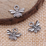 WYSIWYG 40pcs 10x11mm 2 Colors Small Bee Charms Bee Charms For Jewelry Making Honey Bee Charm