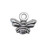 WYSIWYG 40pcs 10x11mm 2 Colors Small Bee Charms Bee Charms For Jewelry Making Honey Bee Charm