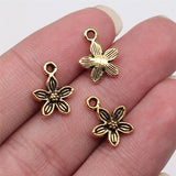 40pcs 11x11mm Small Flower Charms Cute Flower Charms For Jewelry Making Flower Charms ef4763